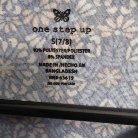 One Step Up Blue Floral High/Low Girls Dress Size Small (7/8) - Picture 3 of 4